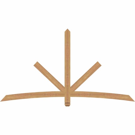Ekena Millwork Alberta Smooth Timber Gable Bracket, Western Red Cedar, 84"W x 45"H x 1 1/2"D x 3 1/2"F, 13/12 Pitch GBW084X45X0204ALB00SWR